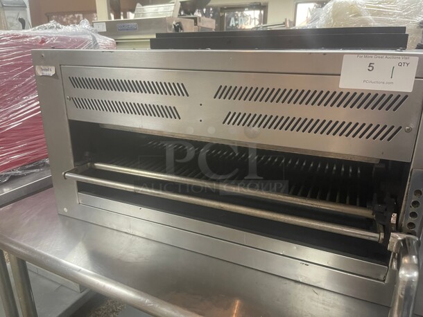 Fully Refurbished! Wolf  36 inch Manual Control Natural Gas Commercial Salamander Broiler - 30,000 BTU NSF Tested and Working! - Image 7 of 8