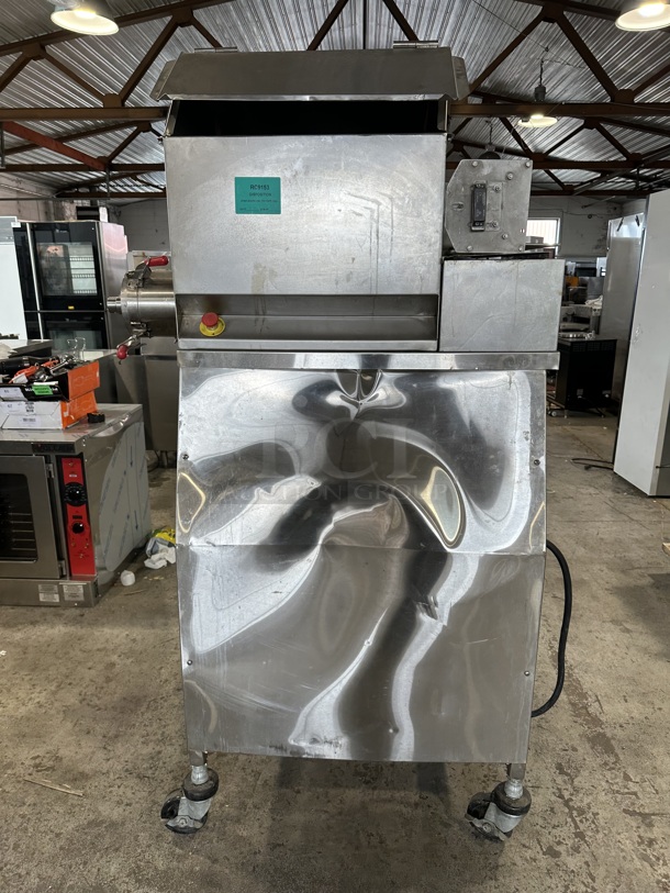 Superior HDMF62 Stainless Steel Commercial Floor Style Horizontal Tortilla Masa Extruder Feeder on Commercial Casters. 208 Volts, 3 Phase. - Image 6 of 8