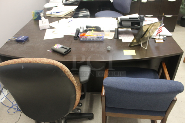 ALL ONE MONEY! ROOM LOT of Various Items Including Desks, Filing Cabinets, Paper Shredder and Chairs. BUYER MUST REMOVE. - Image 6 of 12