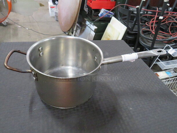 One 9 Inch Stainless Steel Sauce Pan.  - Image 1 of 1