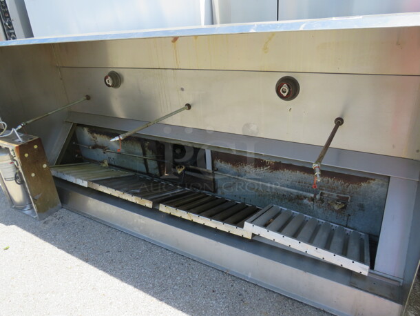 One Aerolator Stainless Steel Hood System With Filters, Lights, Piping, And Ansul Tank And Box. #ASW2. 108X48X24 - Image 2 of 5