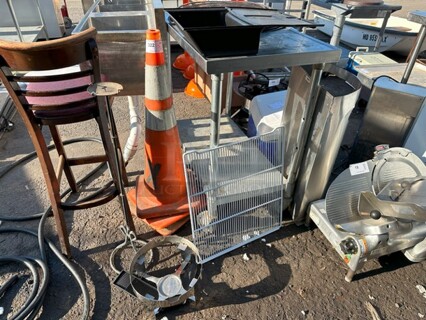 ALL ONE MONEY! Lot of Various Items Including Traffic Cones and Rack