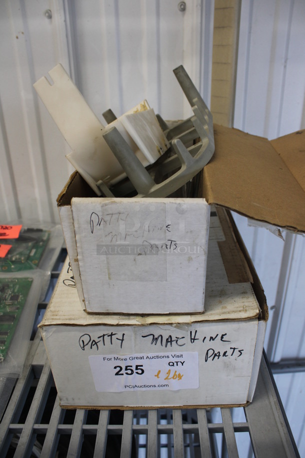 ALL ONE MONEY! Lot of 2 Boxes of Various Patty Machine Parts!