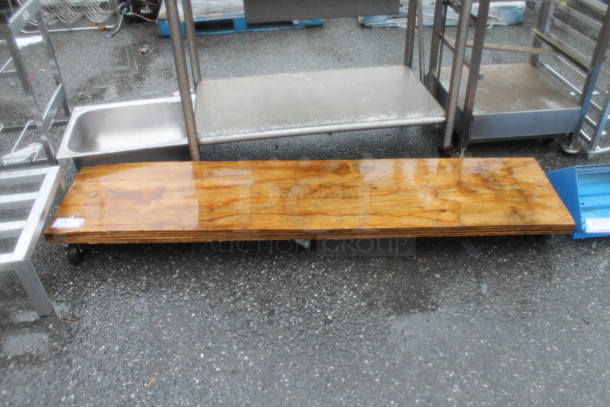 Wooden Dolly on Casters. - Image 1 of 2