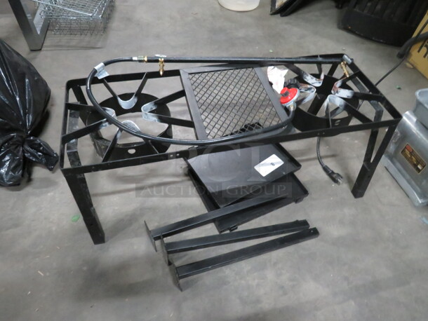 One Metal Propane Dual Burner. 35X13X12 - Image 1 of 2