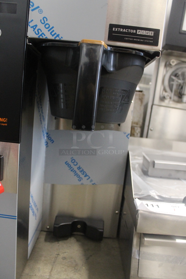 BRAND NEW! Fetco CBS-1231 Stainless Steel Commercial Countertop Coffee Machine w/ Hot Water Dispenser and Poly Brew Basket. 120 Volts, 1 Phase. Stock Picture Used as Gallery Picture. Tested and Working! - Image 5 of 9