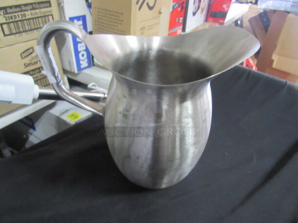 One Stainless Steel Vollrath Bell Shaped Pitcher.  #82030.