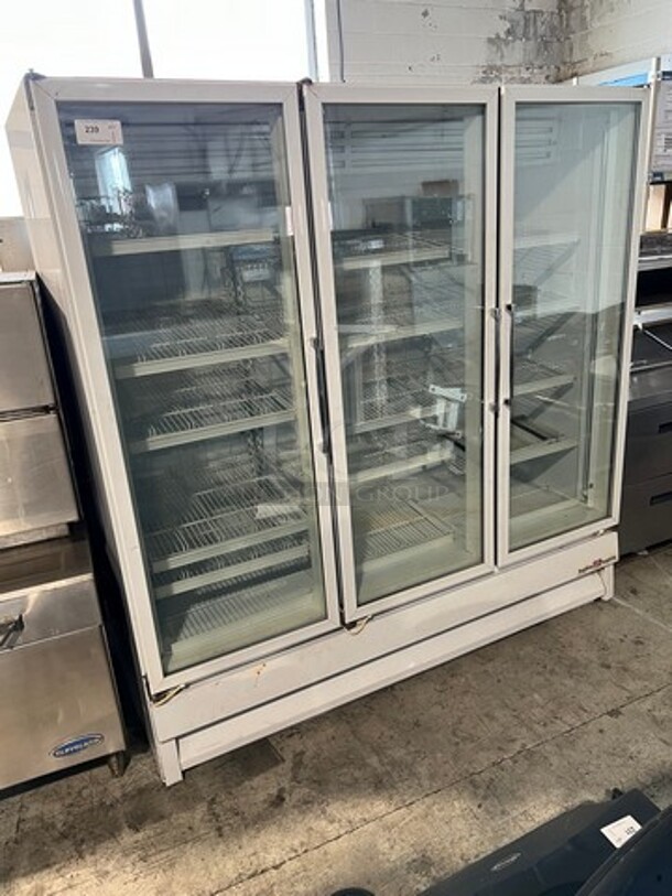 National Model ULG80BCP-6 Metal Commercial 3 Door Reach In Freezer Merchandiser w/ Poly Coated Racks. 115/208-230 Volts, 1 Phase. 78x33x80 - Image 4 of 7
