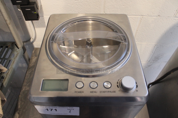Waring WCIC25 Stainless Steel Commercial Countertop Ice Cream Maker. 120 Volts, 1 Phase.  - Image 2 of 6