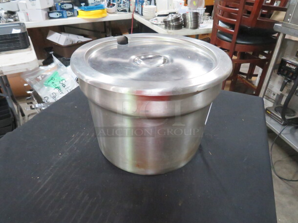 One Stainless Steel Inset With Lid.  - Image 1 of 1