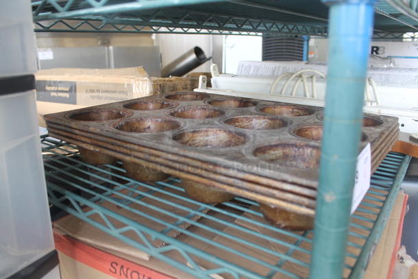 4 Metal 12 Cup Muffin Baking Pans. 4 Times Your Bid! - Image 2 of 3