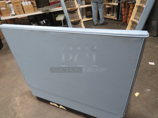 One Single Sided Light Blue Cushioned Seat. 46X24X43 - Image 3 of 3