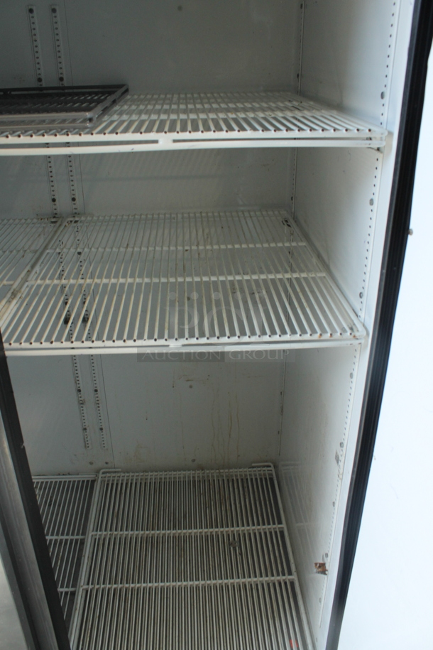 2012 True TG2R-2S ENERGY STAR Stainless Steel Commercial 2 Door Reach In Cooler w/ Poly Coated Racks on Commercial Casters. 115 Volts, 1 Phase. Tested and Working! - Image 5 of 7