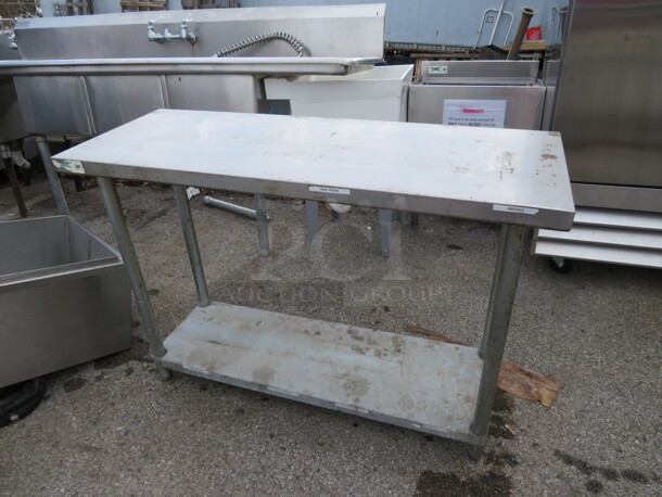 One Regency Stainless Steel Table With Under Shelf. 48X18X34 - Image 1 of 1