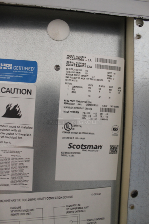 BRAND NEW SCRATCH AND DENT! 2023 Scotsman MC0322MA-1A Prodigy Elite Series Stainless Steel Commercial Medium Cube Ice Machine with Dispense. 356 lb. 115 Volts, 1 Phase. - Image 11 of 12