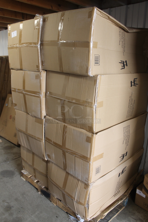 16 BRAND NEW SCRATCH AND DENT! Lancaster Table & Seating 164CINDWALAN Rustic Industrial Dining Side Chair with Antique Walnut Finish. 16 Times Your Bid! - Image 2 of 4