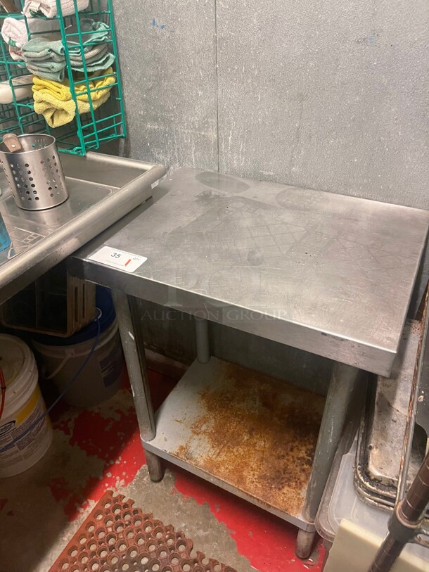 Commercial Stainless Steel Table Perfect for Dishwasher Racks NSF