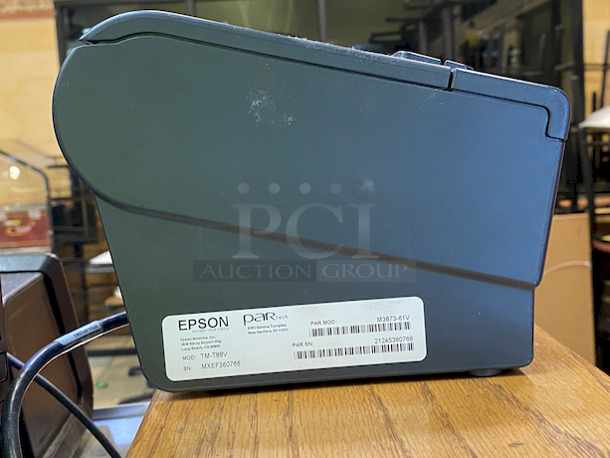 COMPLETE! Hewlett Packard Point of Sale System in Perfect Working Order. Includes: Monitor, Keyboard, Printer, Cashbox With Key, Speakers, Card Processor and All Wires Included.  - Image 5 of 9