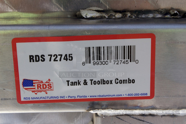 RDS 72745 91 Gallon Auxiliary Fuel Tank & Toolbox Combo Bright Aluminum  - Image 9 of 9
