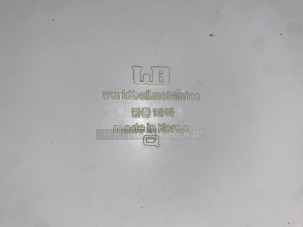 World Bell Melamine 12” Textured Melamine Plates, Oval, White. 46x Your Bid - Image 2 of 3