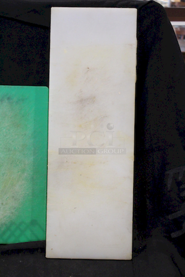 Cutting Boards With Holder. 4x Your Bid Yellow and Green Boards are 18x12-1/2 White Board is Approx. 24x10 - Image 4 of 6