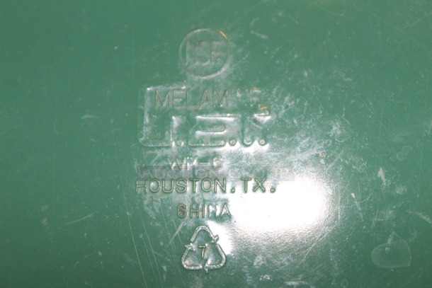 NICE! GET WP-6-FG Diamond Mardi Gras 6 1/2" Rainforest Green Wide Rim Round Melamine Plates
8x Your Bid
 - Image 3 of 4