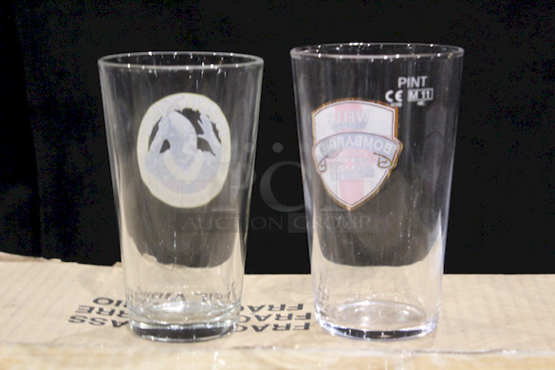 ENGLISH INVASION! Lot of 24 Holy Grail Ale and WELLS Bombardier Imperial Pint Glasses, 20oz.
24x Your Bid - Image 2 of 3