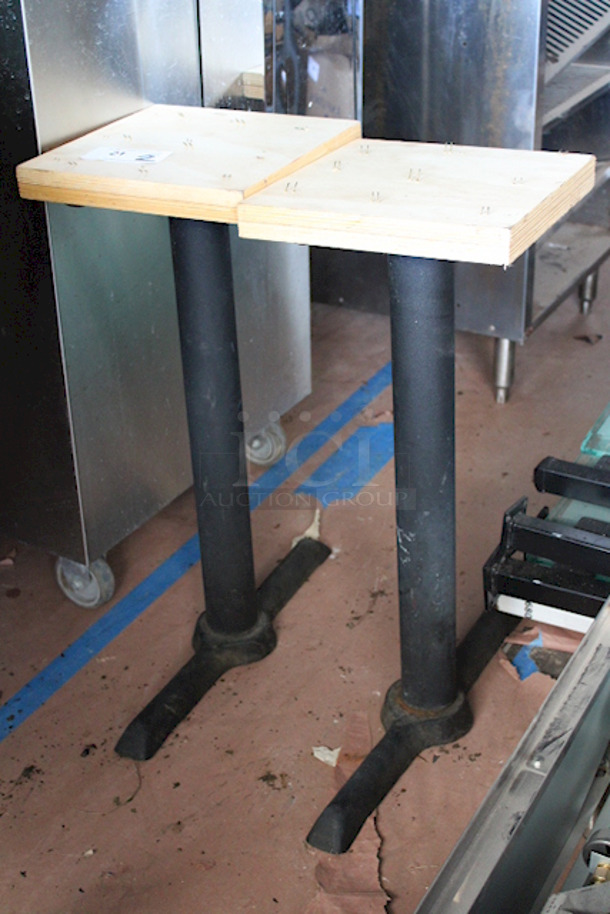 (2) Cast Iron 5" x 22" Black 3" Post Diameter Standard Height End Column Table Bases. 5x22x29. 2x Your Bid - Image 2 of 2