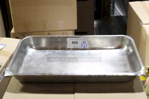 SWEET! 2-1/2" Deep Full Size Hotel Pans, Stainless Steel. 20-3/4x12-3/4x2-1/2 10x Your Bid