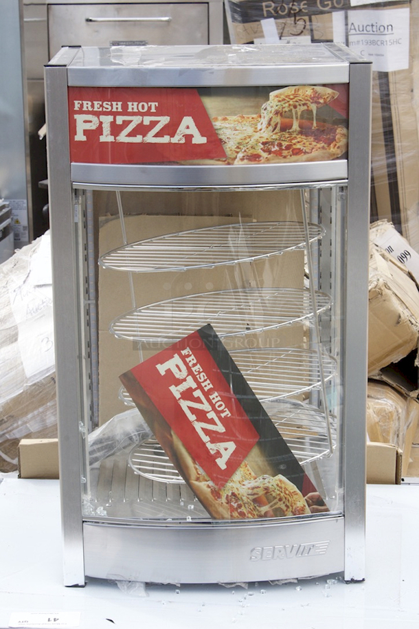 BRAND NEW SCRATCH & DENT! ServIt PDW12D1 12" Full-Service Pizza Warmer with 4-Shelf Rotating Rack. 120v. Glass Is Broken - Image 2 of 6