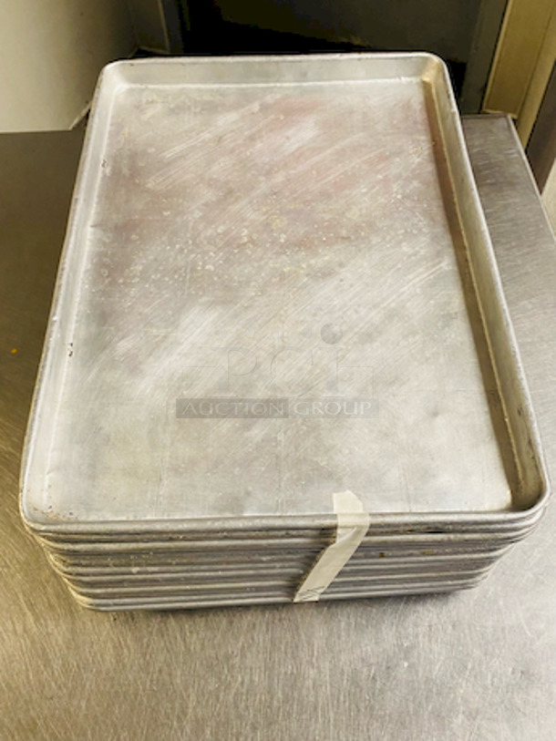 Stack of 14 18x13 Sheet Pans.  - Image 1 of 2
