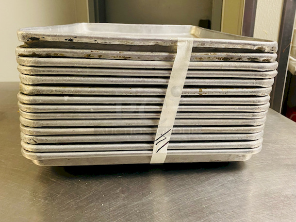 Stack of 14 18x13 Sheet Pans.  - Image 2 of 2