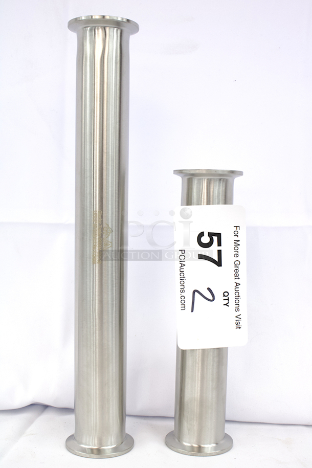 NEW-NEVER USED Glacier Tanks 1-1/2” Tri-Clamp - Sanitary Spools Tube. 8” & 12” 2x Your Bid - Image 1 of 3