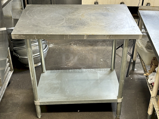 GSW WT-E2436 36" Stainless Steel Work Table With Under-Shelf. 36"W x 24"D x 35"H - Image 1 of 5