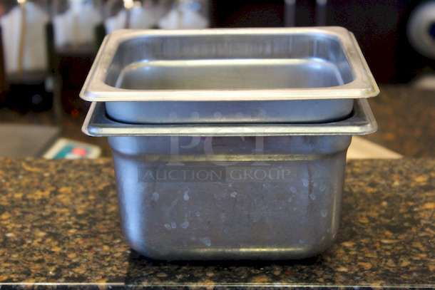 (2) Stainless Steel 1/6 Pans. 2x Your Bid.