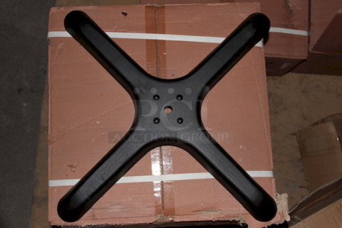 NEW/NEVER USED! Box of 5 Oak Street SSB22 Stamped Steel Table Base Foot Only, 22 x 22", black Sandtex finish.

5x Your Bid