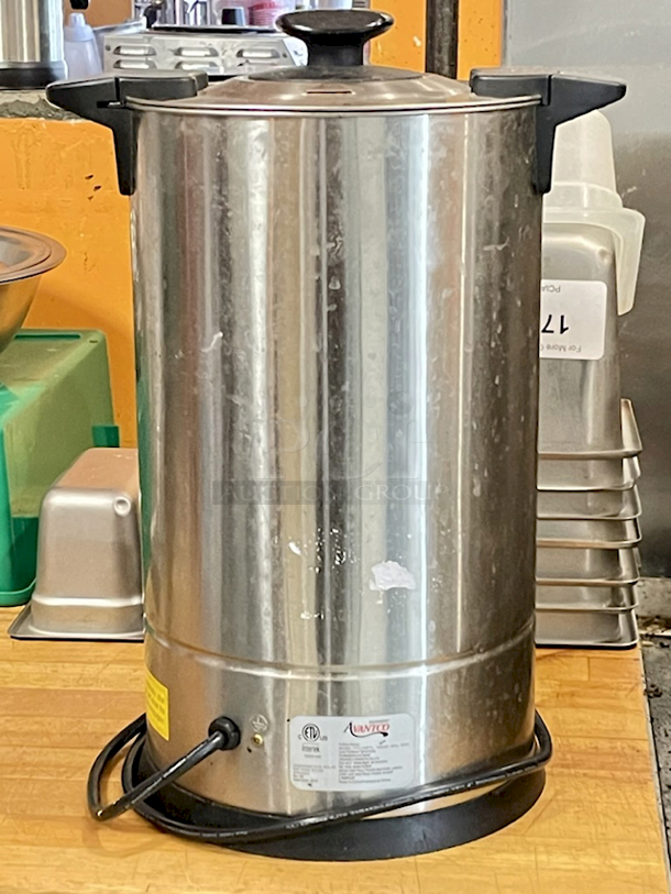 WHAT A STEAL!! Avantco 177CU55ETL 45 Cup (225 oz.) Double Wall Coffee Urn, 120VAC, 60Hz, 950W, 9”x9”x17”  - Image 2 of 3