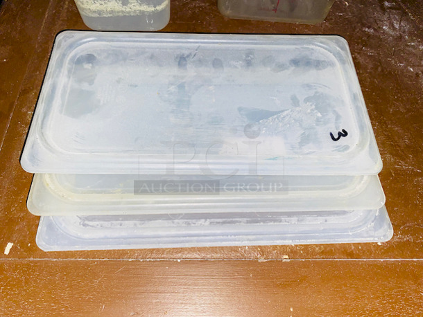 ALL FOR 1! Includes Everything Except The Rack.  Some of The Items Include: 20 Hole Cupcake/Muffin Pan, Syrup Merchandisers, Dough Scale, Variety of Pans and Containers, Lids, Bread Pan, Tongs, Ice Scoops, Chaffers, Full Size Baking Sheets PLUS MUCH MORE!! 
 - Image 10 of 12