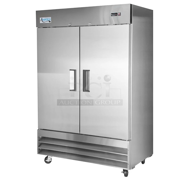 BRAND NEW SCRATCH & DENT! Avantco A-49R-HC 54" Solid Door Reach-In Refrigerator. Missing Power Cord.  - Image 1 of 7