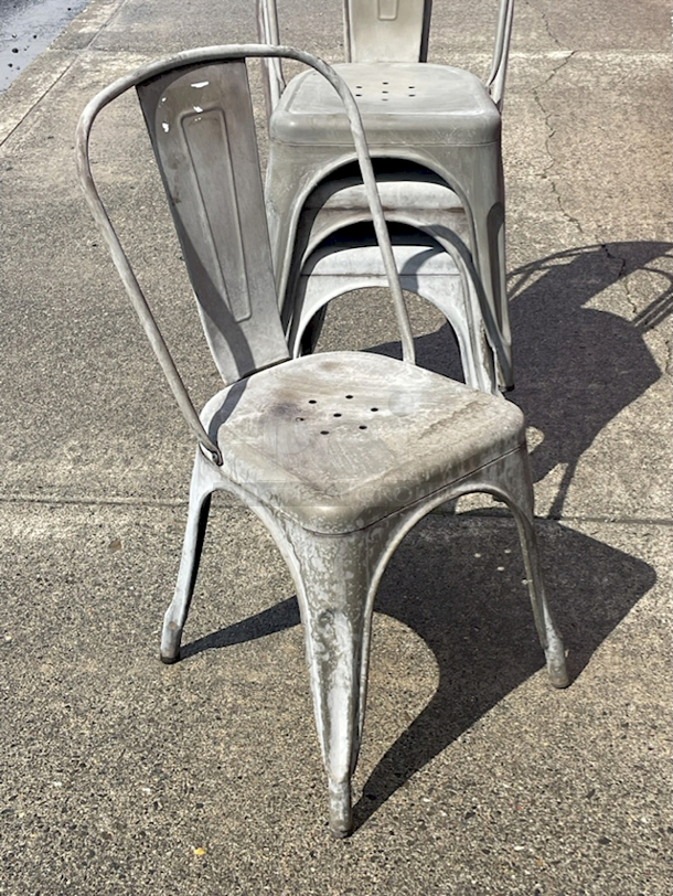 Outdoor Metal Chairs. 4x your Bid. - Image 1 of 7
