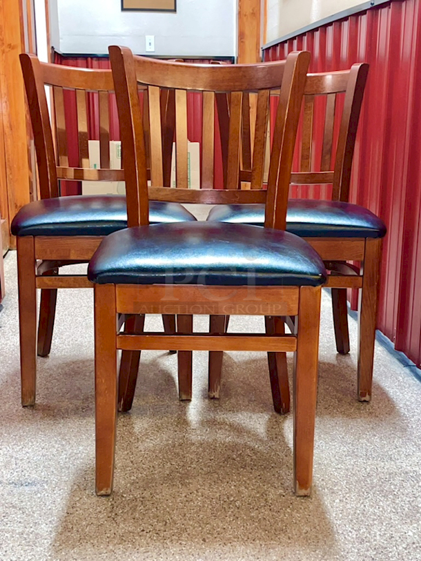 HIGH QUALITY! Restaurant Chairs, Solid Wood With Padded Seats. 3x Your Bid - Image 2 of 6