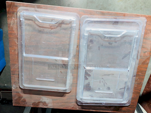 PALLET FULL! Includes: BRAND NEW, NEVER USED APW Wyott HFW-1D, Hot Well, 120v, Commercial Swamp Cooler, Missing the Motor and Once Side Cover, Sliding Full Size Pan Lids, Chaffers, Chicken Wire, Ceiling Menu Board Mount, Mini-Refrigerator.  - Image 9 of 10