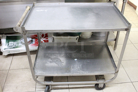 AWESOME! Mobile Equipment Stand/Kitchen Utility Cart With Under-Shelf On Commercial Casters. 
