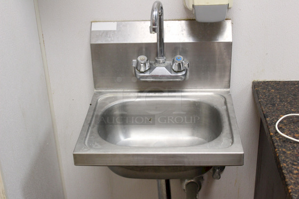 AWESOME! Wall Mounted Stainless Steel Hand Sink. 16x15x9