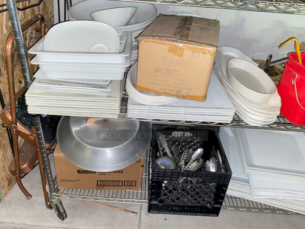 NICE MIX OF EVERYTHING! Cutting Boards, Dinnerware, Smallware and More!! Rack Not Included.  - Image 9 of 9