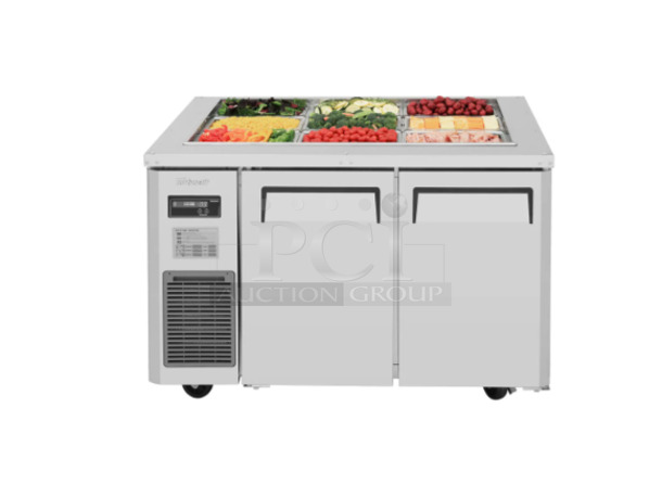 Late Model Used Turbo Air JBT-48 Cold Food Bar - (9) Pan Capacity, Floor Model, Stainless Steel 115 Volt Tested and Working! - Image 1 of 7