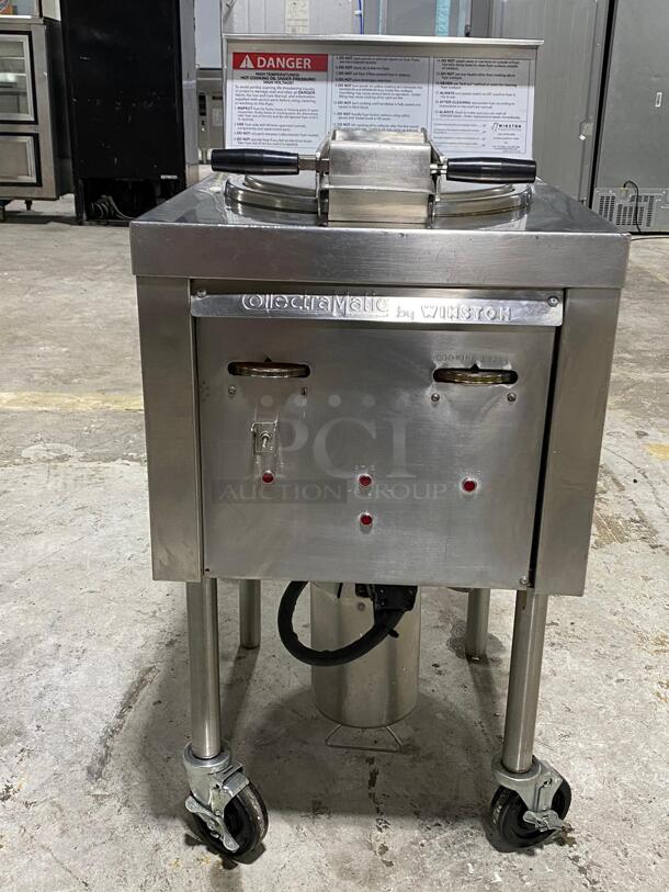 Collectramatic Stainless Steel Commercial Floor Style Pressure Fryer.