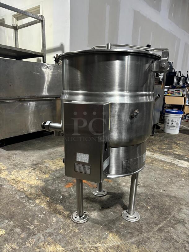 Crown Steam EL-20 20 gal. Steam Kettle - Stationary, 2/3 Jacket, 208v/3ph
 - Image 3 of 5
