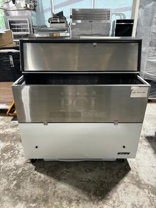 BRAND NEW!! Turbo Air TMKC-49S Milk Cooler w/ Dual-Side Access - (768) Half Pint Carton Capacity, 115v
