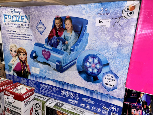 NEW!! Disney Frozen Sleigh 12-Volt Battery Powered Ride-On for your little Elsa and Anna - Hours of Fun! - Image 2 of 3